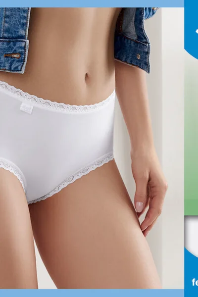Dámské kalhoty Sloggi SN17 Cotton Lace Midi bílé