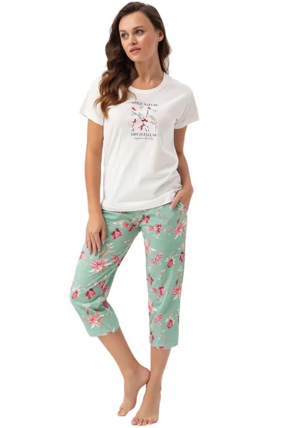Květinové pohodlné pyžamo Luna 3XL