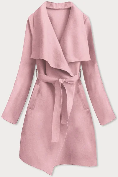 Anticky růžový dámský minimalistický kabát CL8 MADE IN ITALY