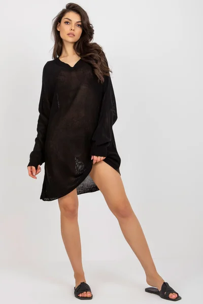 Černý dámský svetr s dlouhým rukávem - Elegantní kousek od FPrice