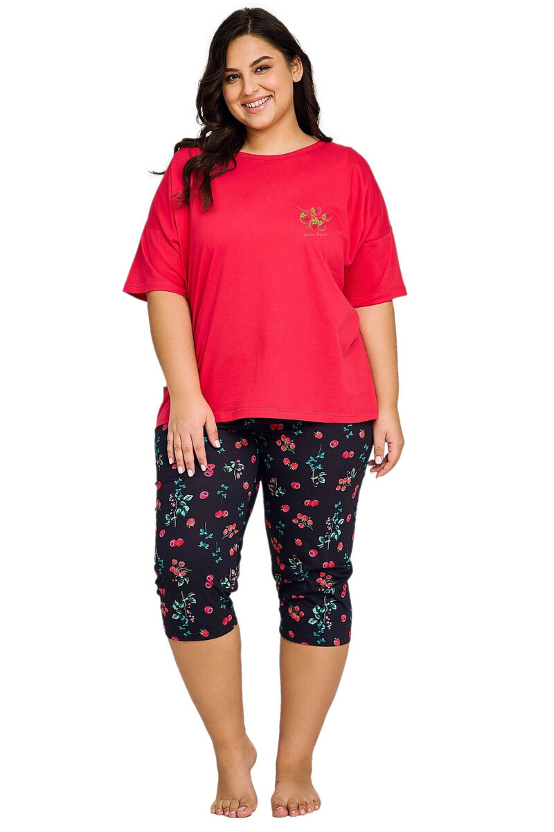 Červené pyžamo pro ženy Dora od značky Taro, Červená 3XL i41_9999940669_2:červená_3:3XL_