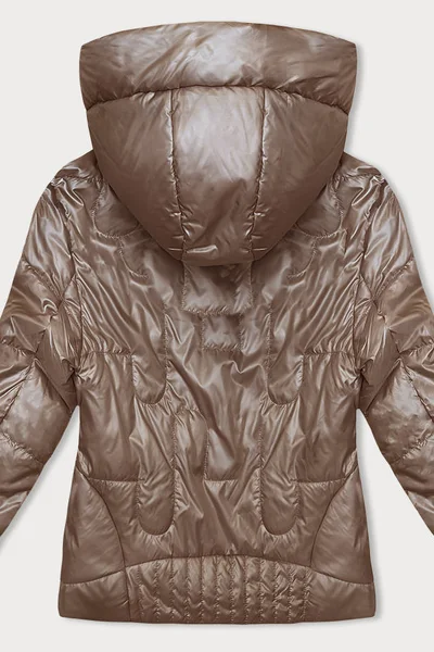 Karamelová bunda pro ženy s kapucí S'WEST