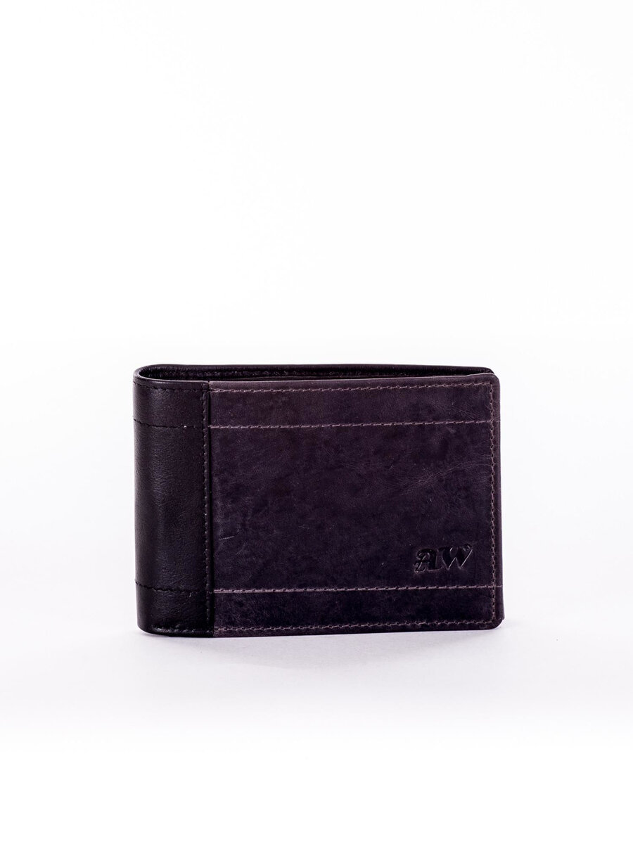 Pánská černošedá peněženka s prošíváním FPrice, jedna velikost i523_2016101445945