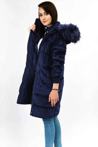 Zimní manšestrová bunda s kapucí Libland