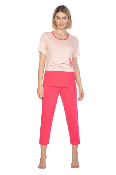 Růžové pyžamo pro ženy Regina - Cotton Comfort