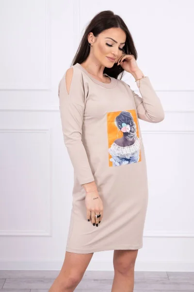 Dámské krajkové šaty s 3D grafikou K-Fashion