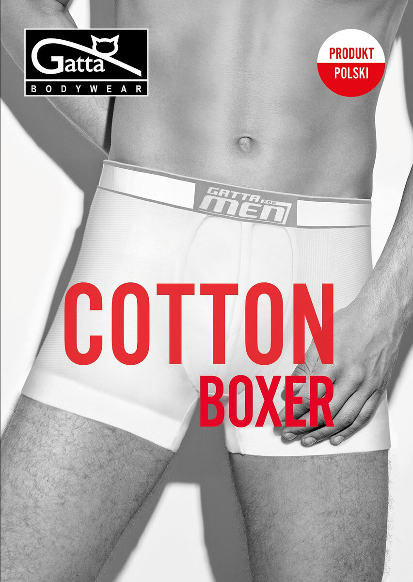 Boxerky pro muže Gatta Cotton Boxer 418L, bílá L i384_48963241