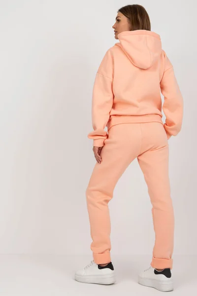 Fashionhunters Peach teplákovka s oversized mikinou