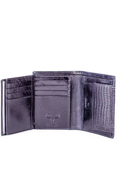 Černá kožená peněženka pro muže s reliéfem FPrice