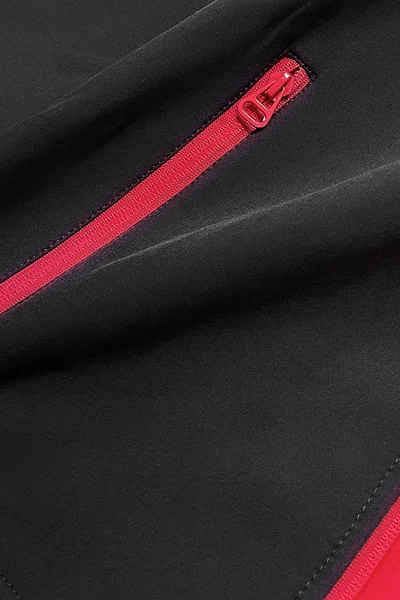 Černo-červená bunda pro ženy s polarem 7308 J.STYLE