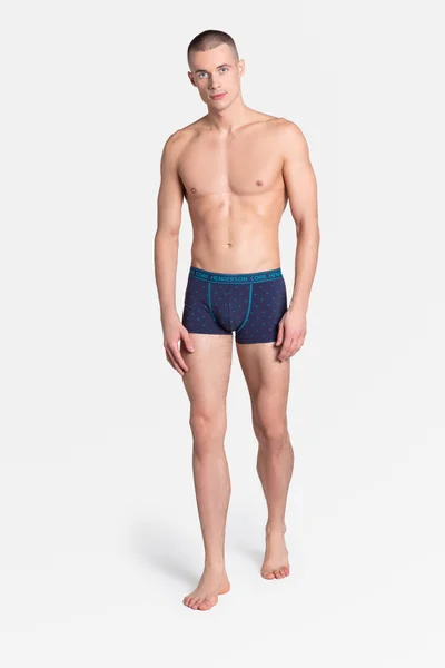 Pánské land boxerky 4PU207 Sada 2 kusů Sea blue - Henderson