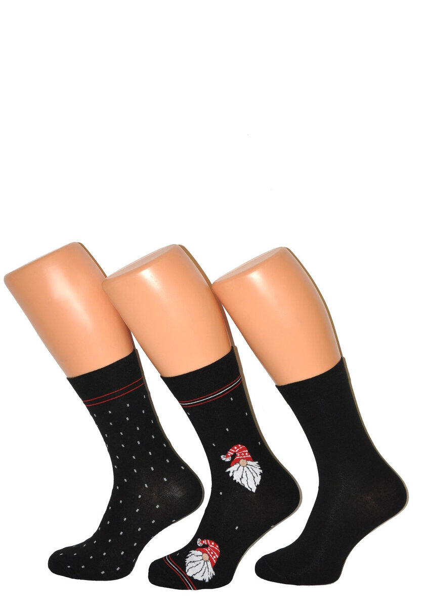 Vánoční pánské ponožky Cornette Luxe Trio, černá 45-47 i384_4463491