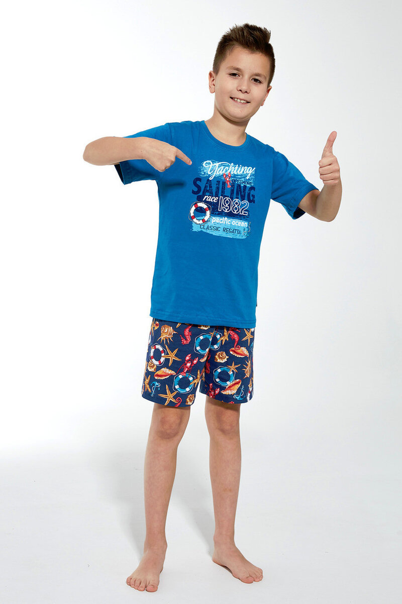 Dětské pyžamo BOY KR H70S2 SAILING Cornette, námořní 104 i170_KD-789-104-000039-104
