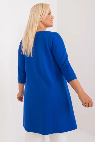 Tmavě modrá oversized dámská halenka Fashionhunters