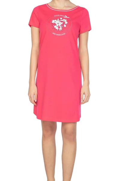 Růžová dámská noční košilka Regina 131