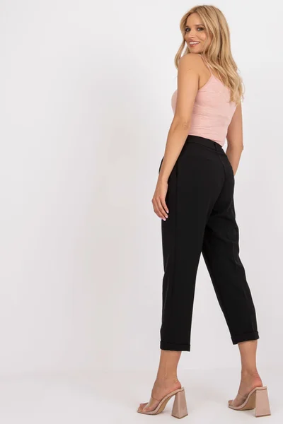 Černé dámské kalhoty s kapsami od FPrice - Elegantní a pohodlné