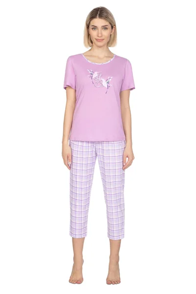Krátkorukávové pyžamo pro ženy fialové REGINA