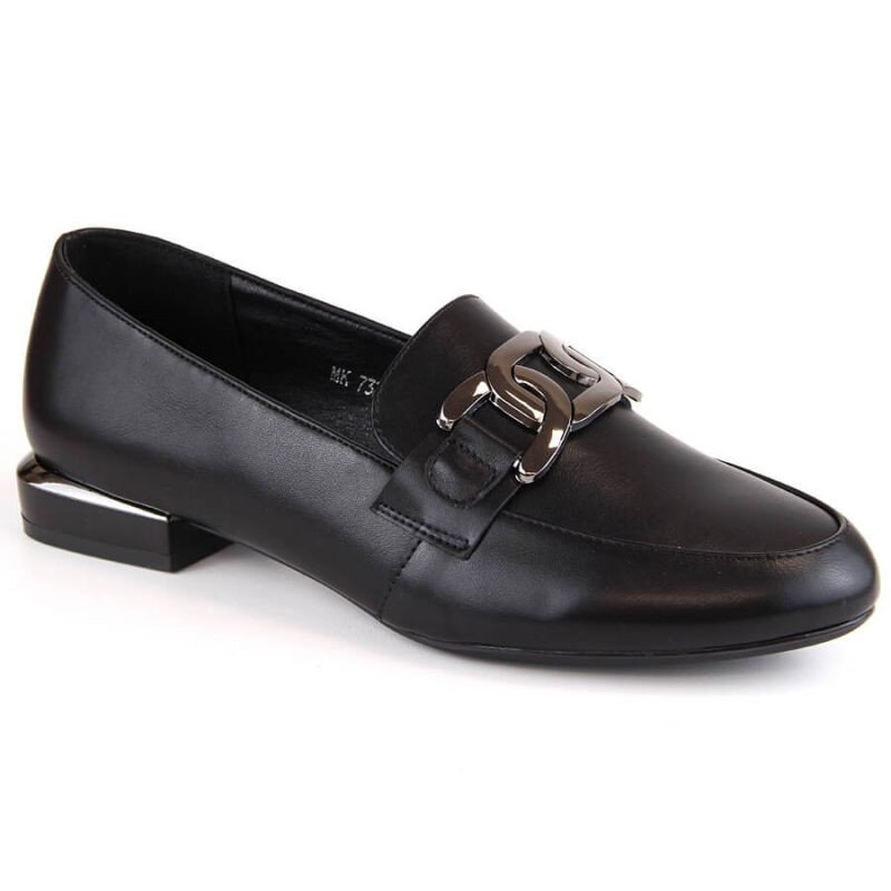 Sergio Leone W SK422C černé ploché boty s řetízkem na podpatku, 37 i476_70800847