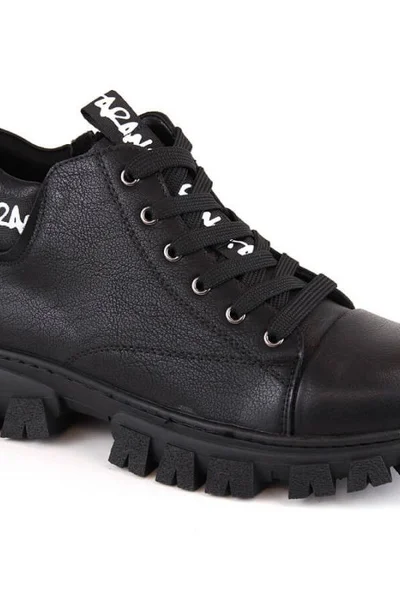 Černé zateplené platformové boty SERGIO LEONE pro ženy