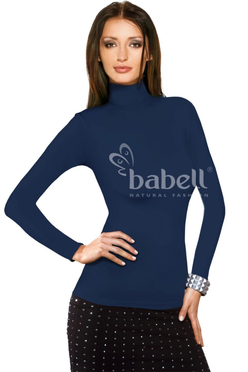 Temně modré dámské tričko Kimi od Babell, tmavě modrá S i41_75902_2:tmavě modrá_3:S_