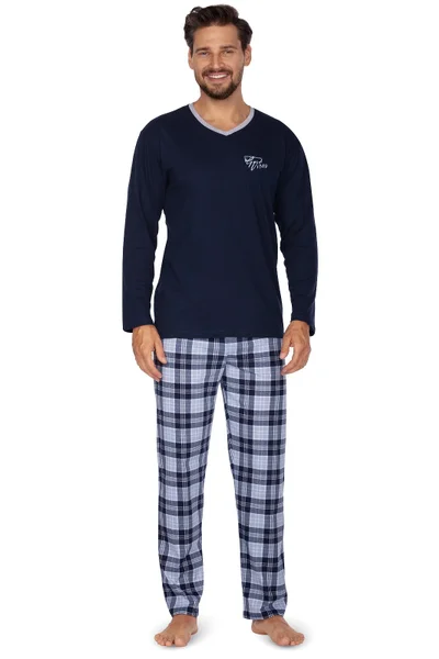 Mužské kostkované pyžamo Regina 2XL