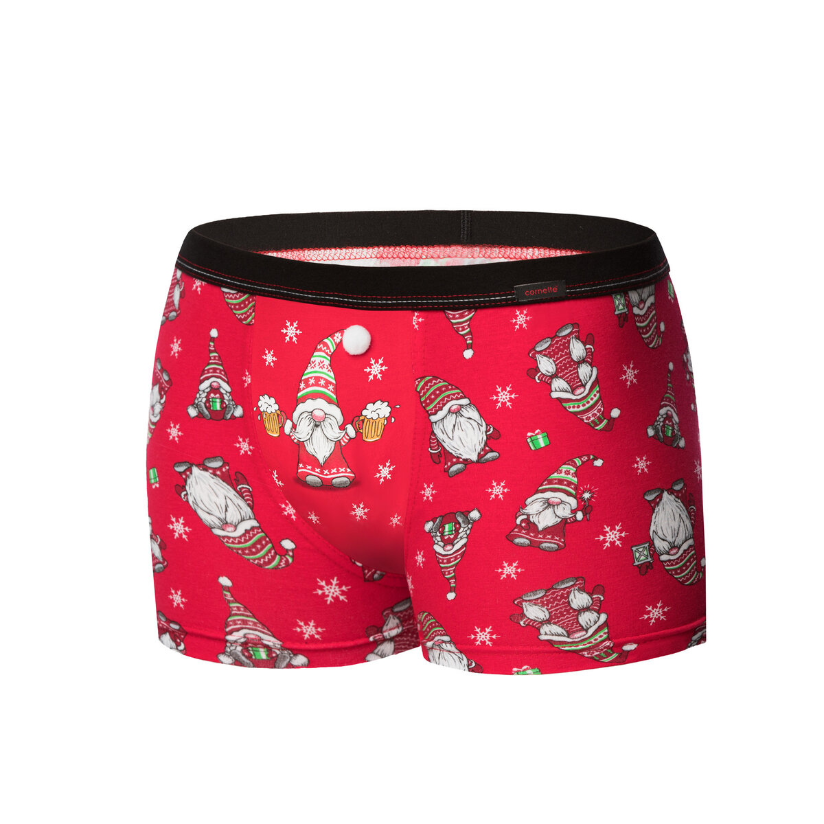 Pánské boxerské šortky Gnome 563M0F Red-Graphite - Cornette, XL i556_59449_63931_36