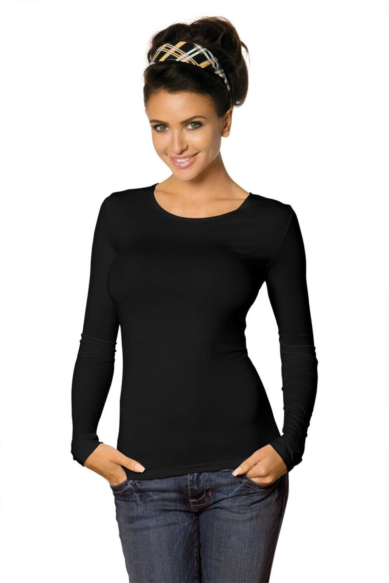 Černé dámské tričko Manati long - Babell, černá 3XL i41_75936_2:černá_3:3XL_