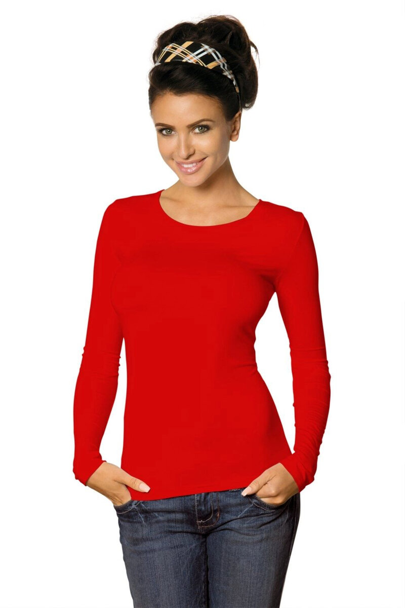 Červené dlouhé tričko Manati od Babellu, Červená L i41_75937_2:červená_3:L_