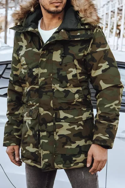 Pánská zimní camouflage bunda s kapucí Dstreet