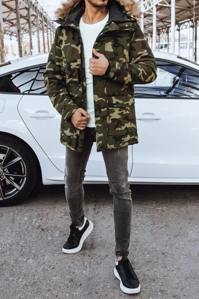 Pánská zimní camouflage bunda s kapucí Dstreet