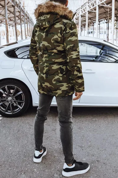 Pánská zimní camouflage bunda s kapucí Dstreet