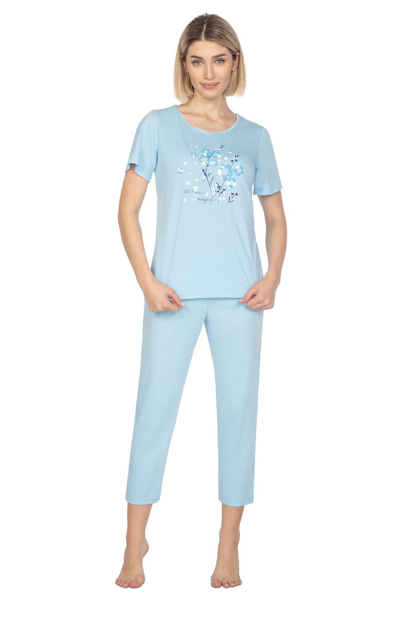 Dámské pyžamo Regina 655 kr/r 2XL-4XL L24, modrá XXL i384_9648262