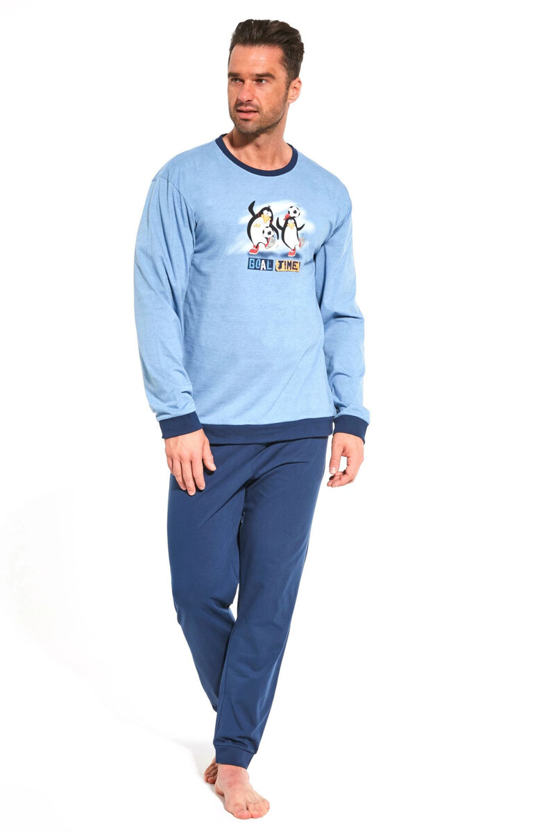 Mužské pohodlné pyžamo Time - Cornette, světle modrá XXL i41_79063_2:světle modrá_3:XXL_