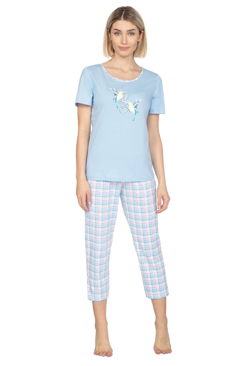 Modro-bílé pyžamo pro ženy Regina, světle modrá XXL i41_9999940856_2:světle modrá_3:XXL_