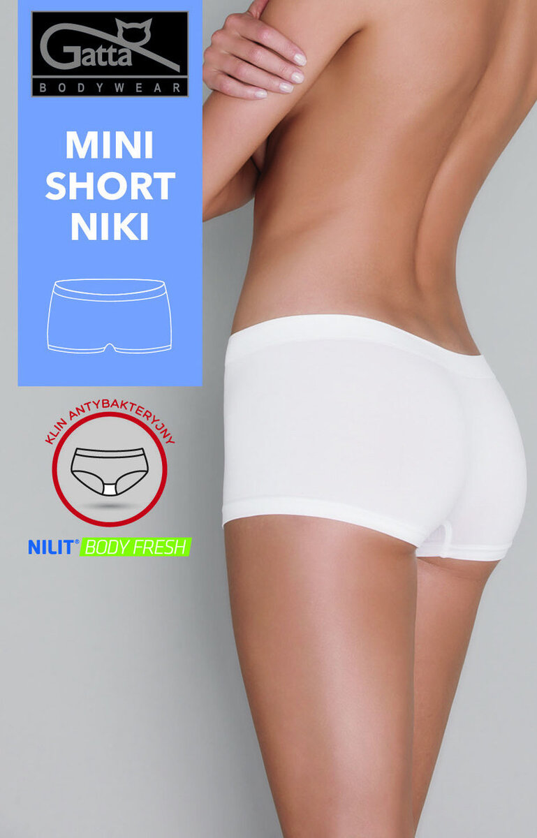 Dámské kalhotky - Mini Short Niki GATTA BODYWEAR, bílá L i170_0041447S4205