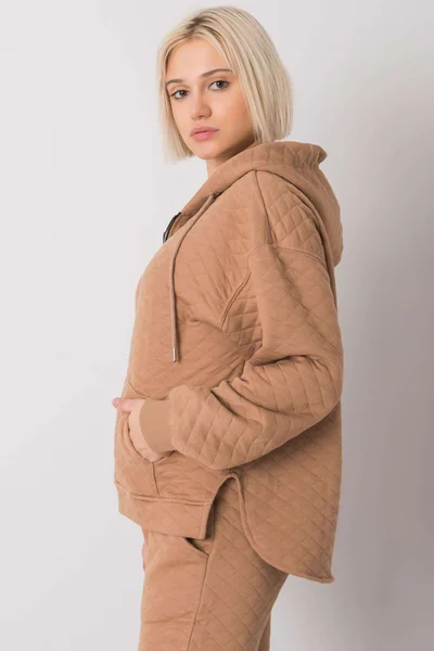 Dámská červená plus size mikina na zip FPrice