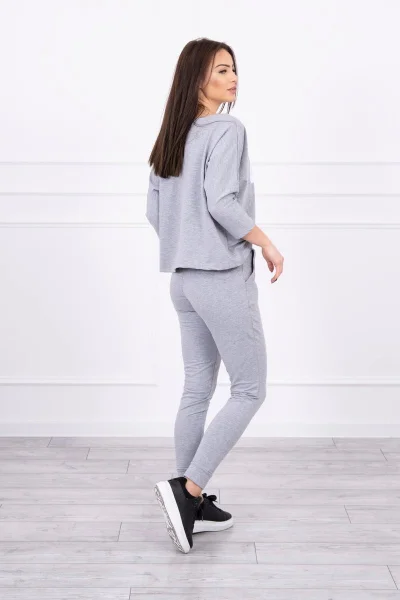 Královna Grey Set - Oversize Halenka a Kalhoty K-Fashion