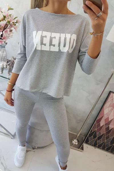 Královna Grey Set - Oversize Halenka a Kalhoty K-Fashion