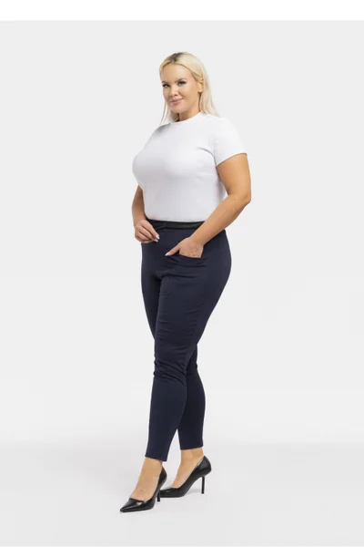 Plus Size Dámské Legíny Bella s Originálními Kapsami Karko