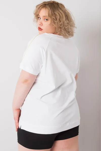 Dámská bílá halenka Plus Size Fashionhunters