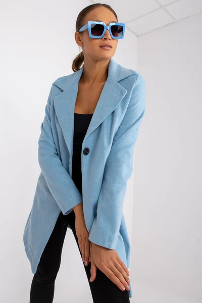 Modrý dámský kabát - Elegantní Modřina