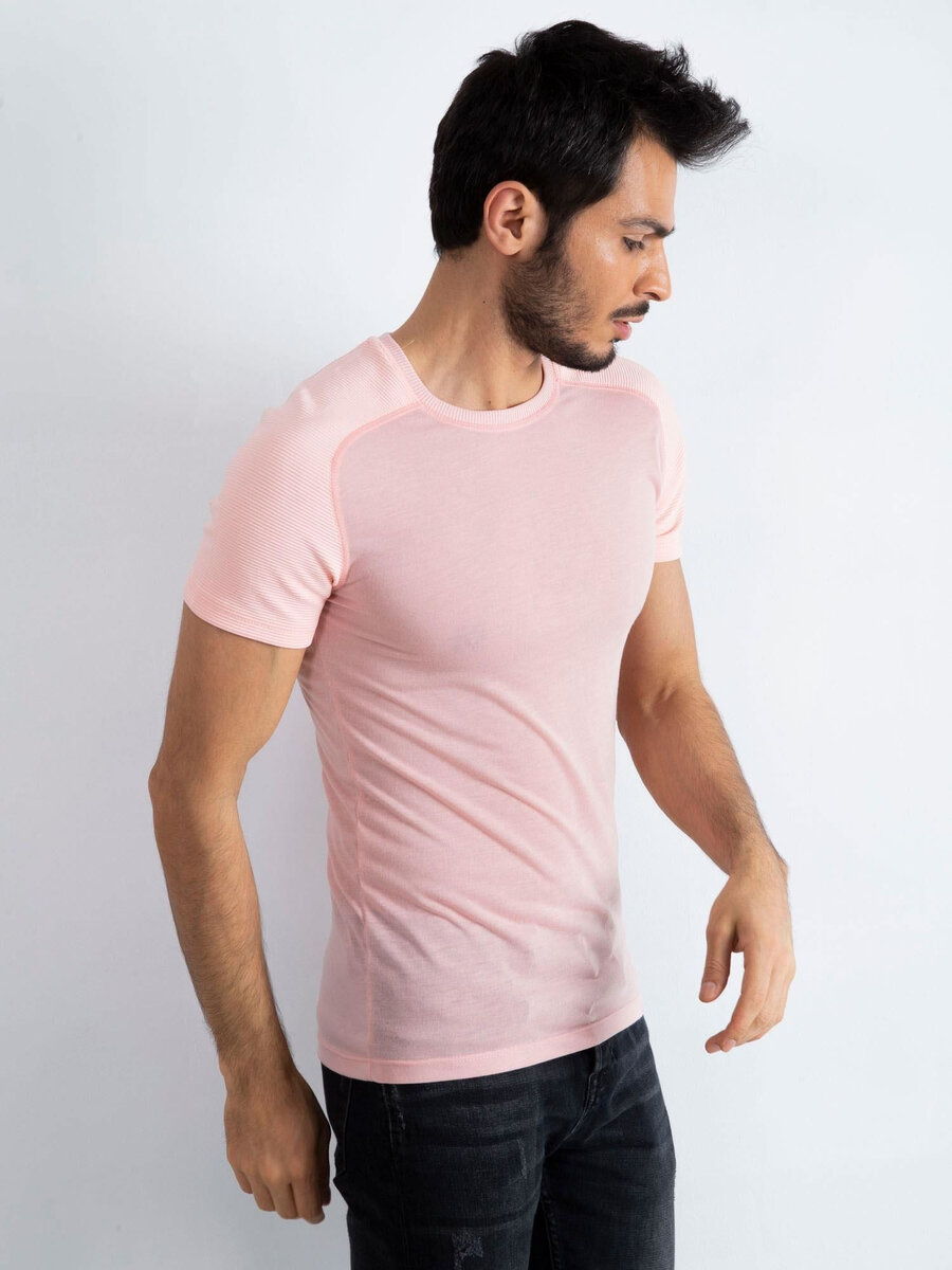 Pudrově růžové pánské tričko FPrice, 2XL i523_5028420406429