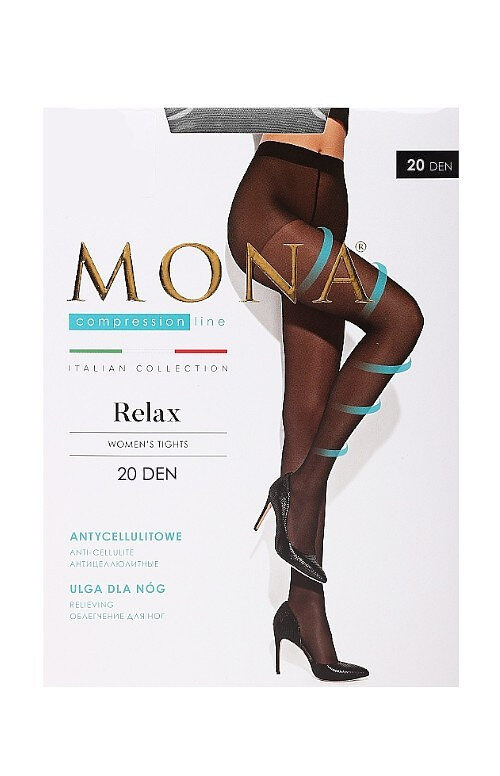 Dámské punčochové kalhoty Mona Relax C1180 den XL, nero/černá 5-XL i384_22799980