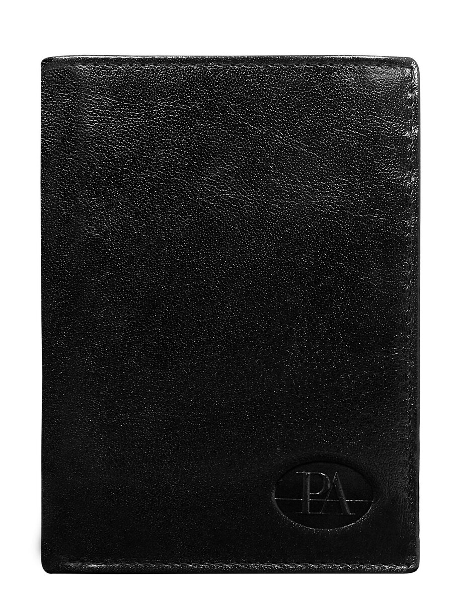Pánská černá otevřená kožená peněženka FPrice, jedna velikost i523_2016101472873