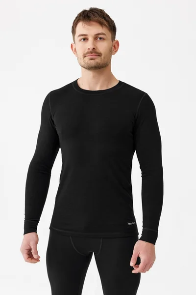 Pánské Merino Tričko Rough Radical Active Černé