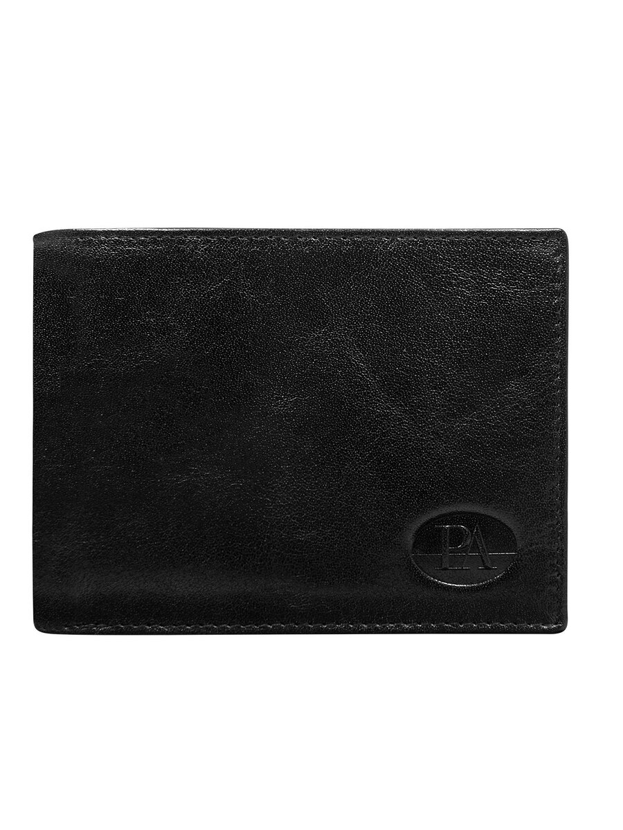 Pánská vodorovná otevřená kožená černá peněženka FPrice, jedna velikost i523_2016101472910