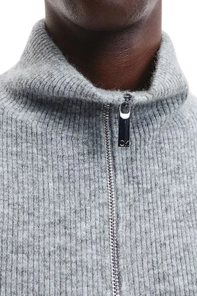 Šedý pánský svetr Calvin Klein Half Zip