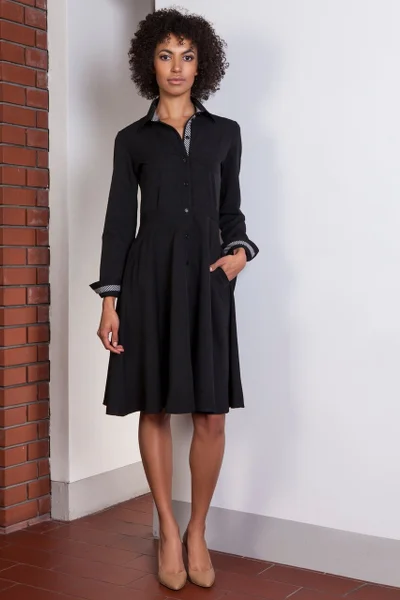 Černé dámské šaty s elastanem - Noir