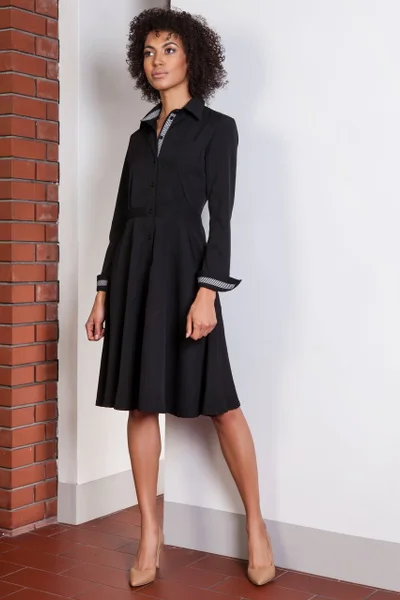 Černé dámské šaty s elastanem - Noir