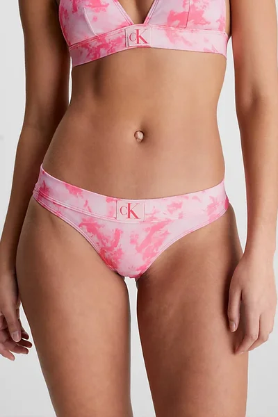Dámské plavkové kalhotky M91V3 0JV růžová - Calvin Klein
